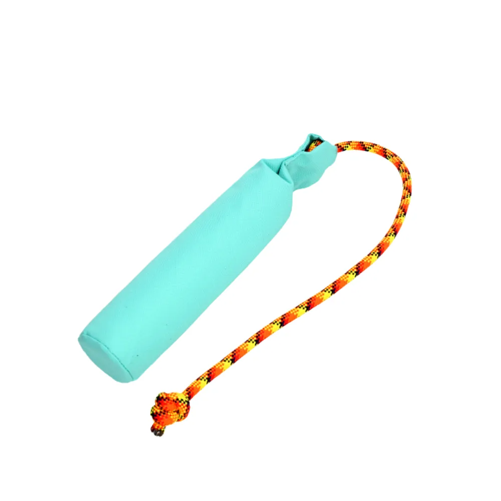 Floating Dog Rope Training Stick Toy for Interactive Fetch Blue floating dog rope training stick toy with durable rope handle for fetch and water play