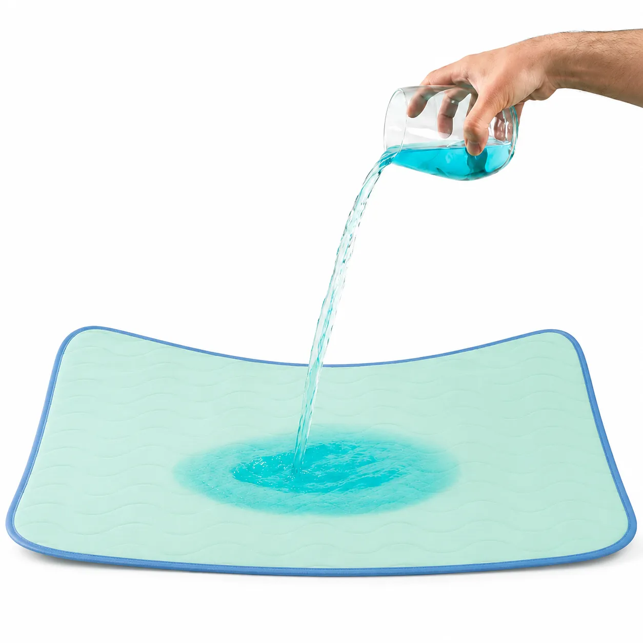 Washable Dog Pee Pad Waterproof Reusable Pet Training Mat | Petfairs Reusable waterproof dog pee pad with fast absorbent surface and leakproof backing for puppy potty training