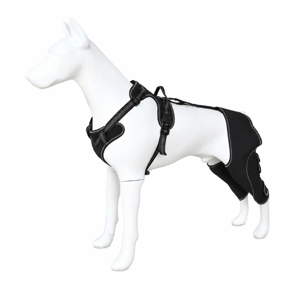 Dog Knee Brace for Back Leg Joint Support Adjustable dog knee brace for back leg support and joint protection recovery wrap for dogs