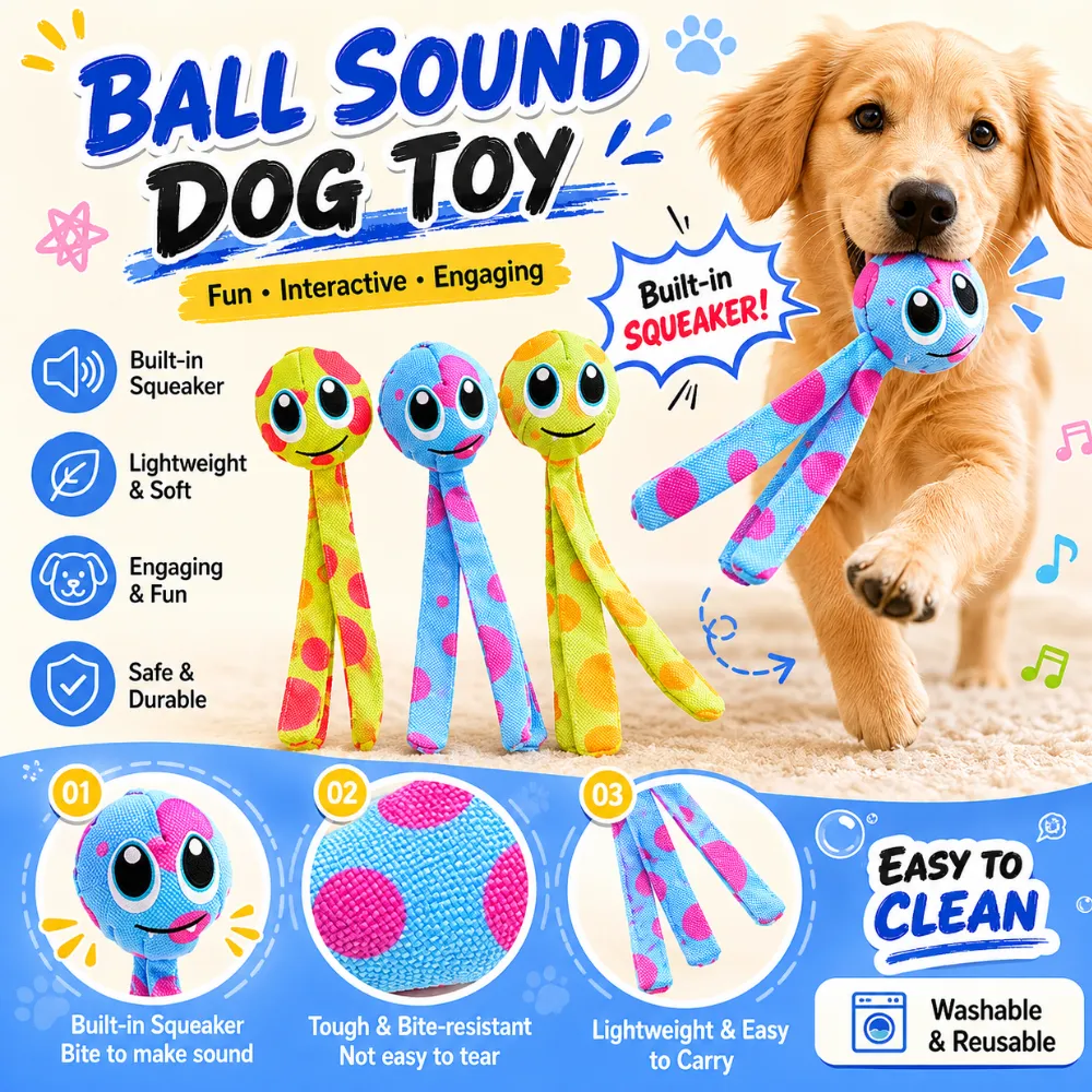 Interactive squeaky dog toy with built in squeaker lightweight plush material and bite resistant design for dogs