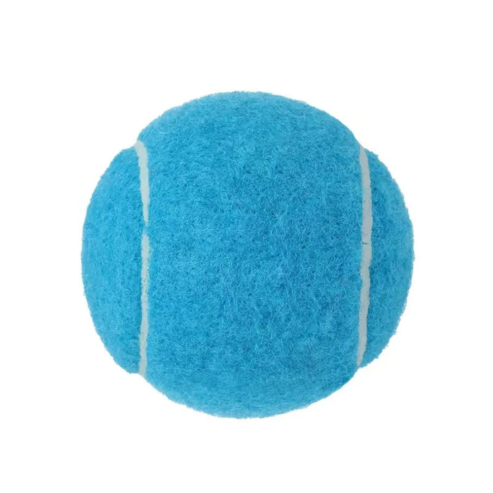 Light blue dog dental chew tennis ball for chewing and fetch games
