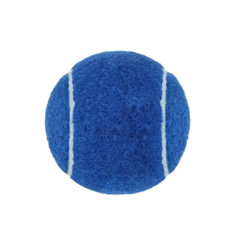 Dark blue durable dog chew tennis ball toy for pet training and dental care