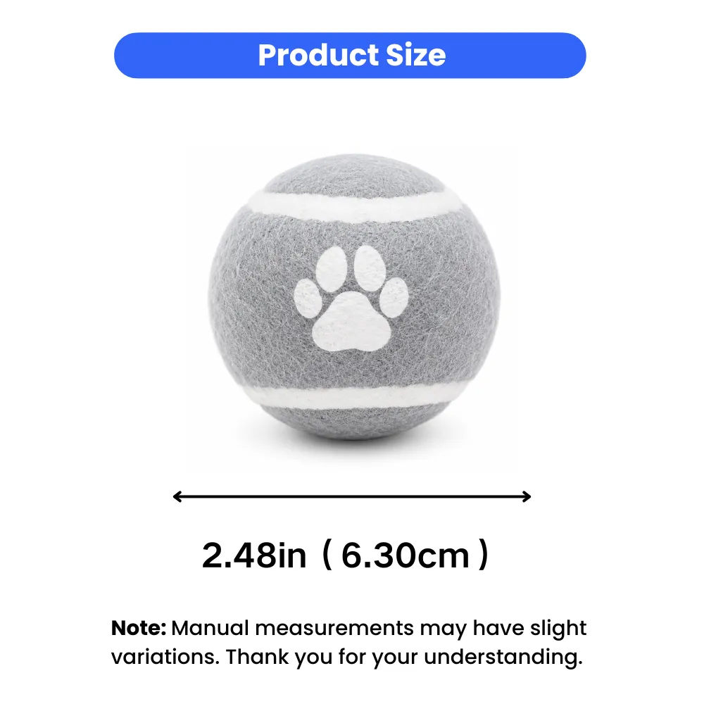 Dog bounce ball measuring 2.48 inches 6.30cm for small and medium dogs