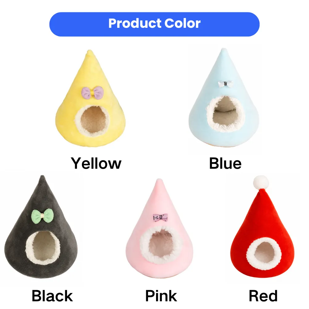 Warm hamster nest bed available in yellow, blue, black, pink and red colors