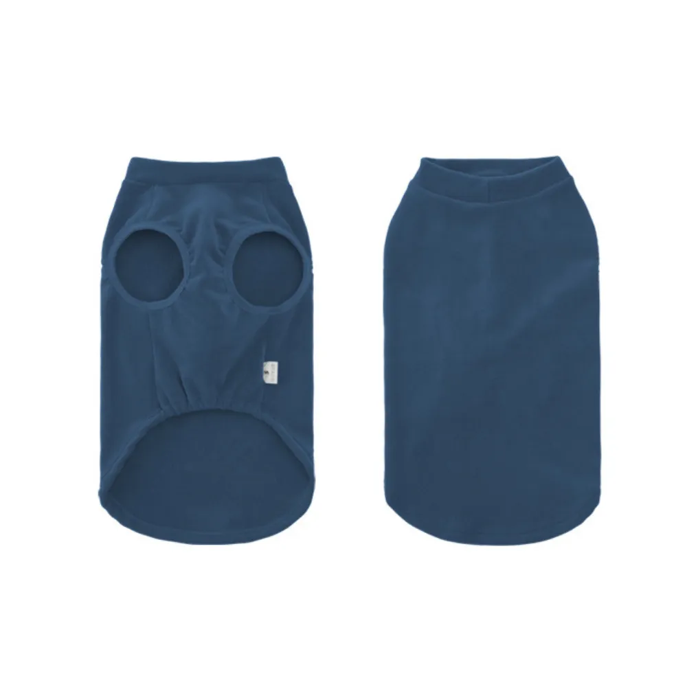 Green fleece dog vest designed for large dogs with thermal winter protection