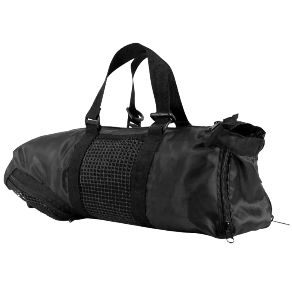 Breathable mesh cat grooming restraint bag with secure zipper access and carrying handles