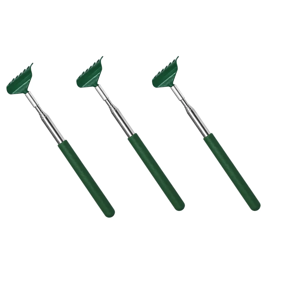 Green retractable cat scratcher with durable stainless steel telescopic rod