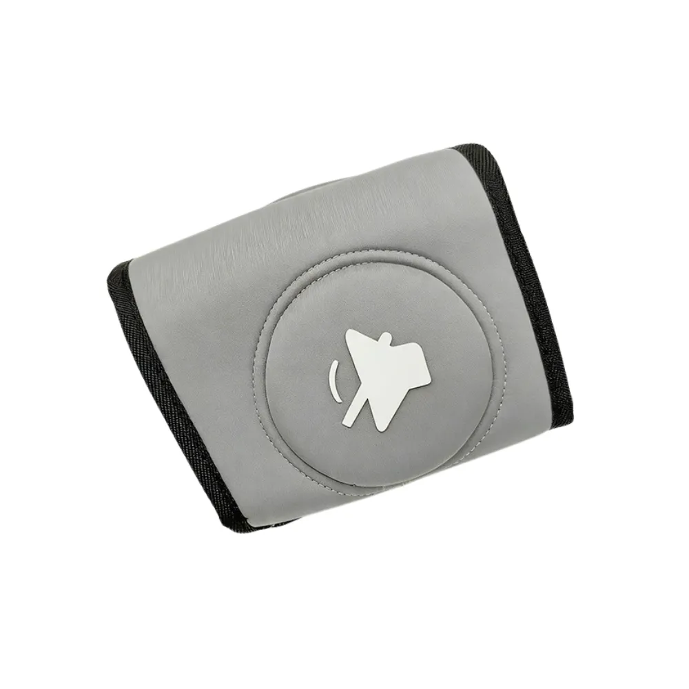 Grey dog ear protection cover made with soft insulating material