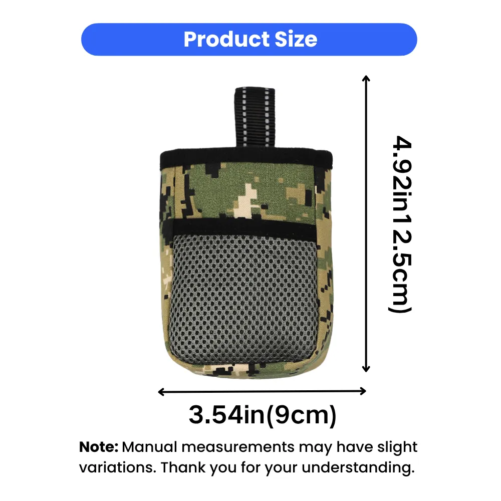 Dog walking bag dimensions measuring 3.54 inches by 4.92 inches with compact portable design