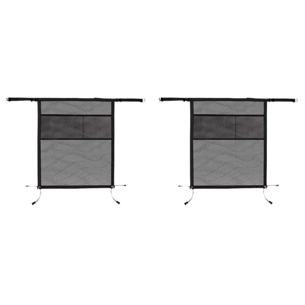 Two black car dog barrier nets for bulk purchase and pet store resale