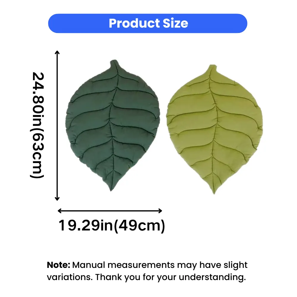 Leaf cat sleeping mat measuring 24.8 inches by 19.29 inches for cats and small pets