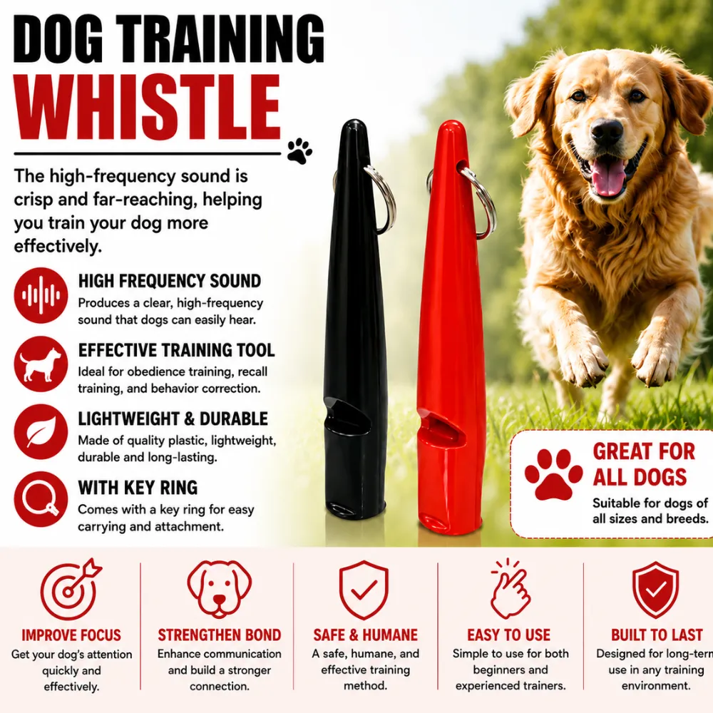 High frequency dog training whistle for obedience training recall commands and behavior correction