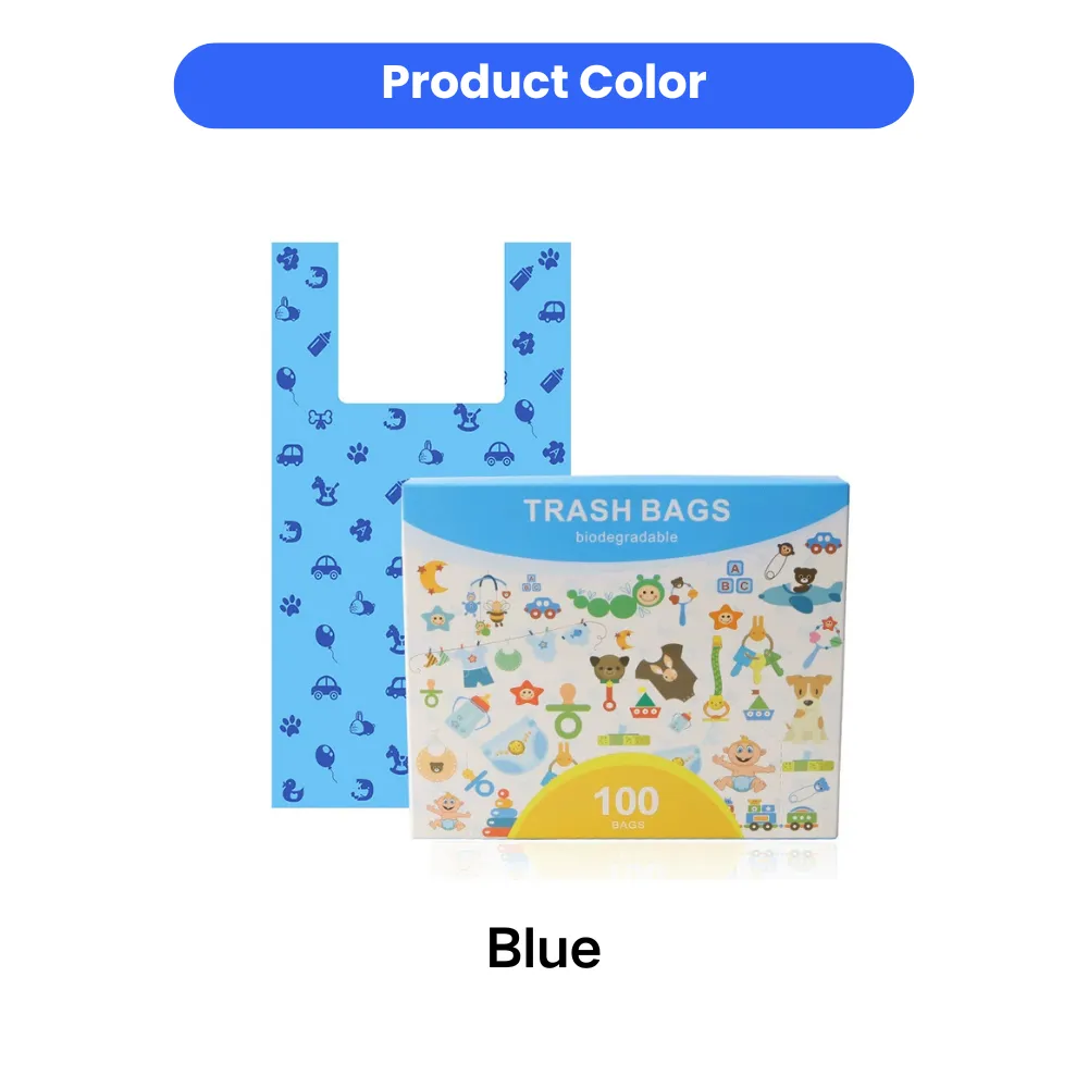 Blue biodegradable dog waste bags 100 count eco friendly pet poop bag roll dispenser