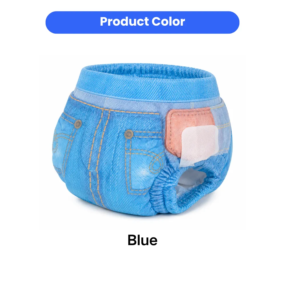 blue female dog diapers disposable adjustable fit pet diapers for dogs wholesale bulk supply