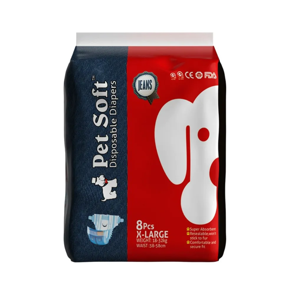 female dog diapers wholesale disposable X-Large leak proof SAP polymer core pet diaper packaging bag