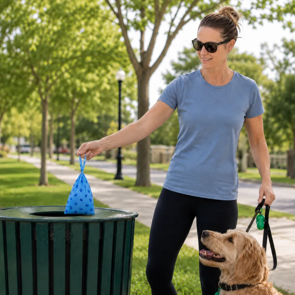 Easy dispensing biodegradable pet waste bags eco dog poop bag box packaging instructions