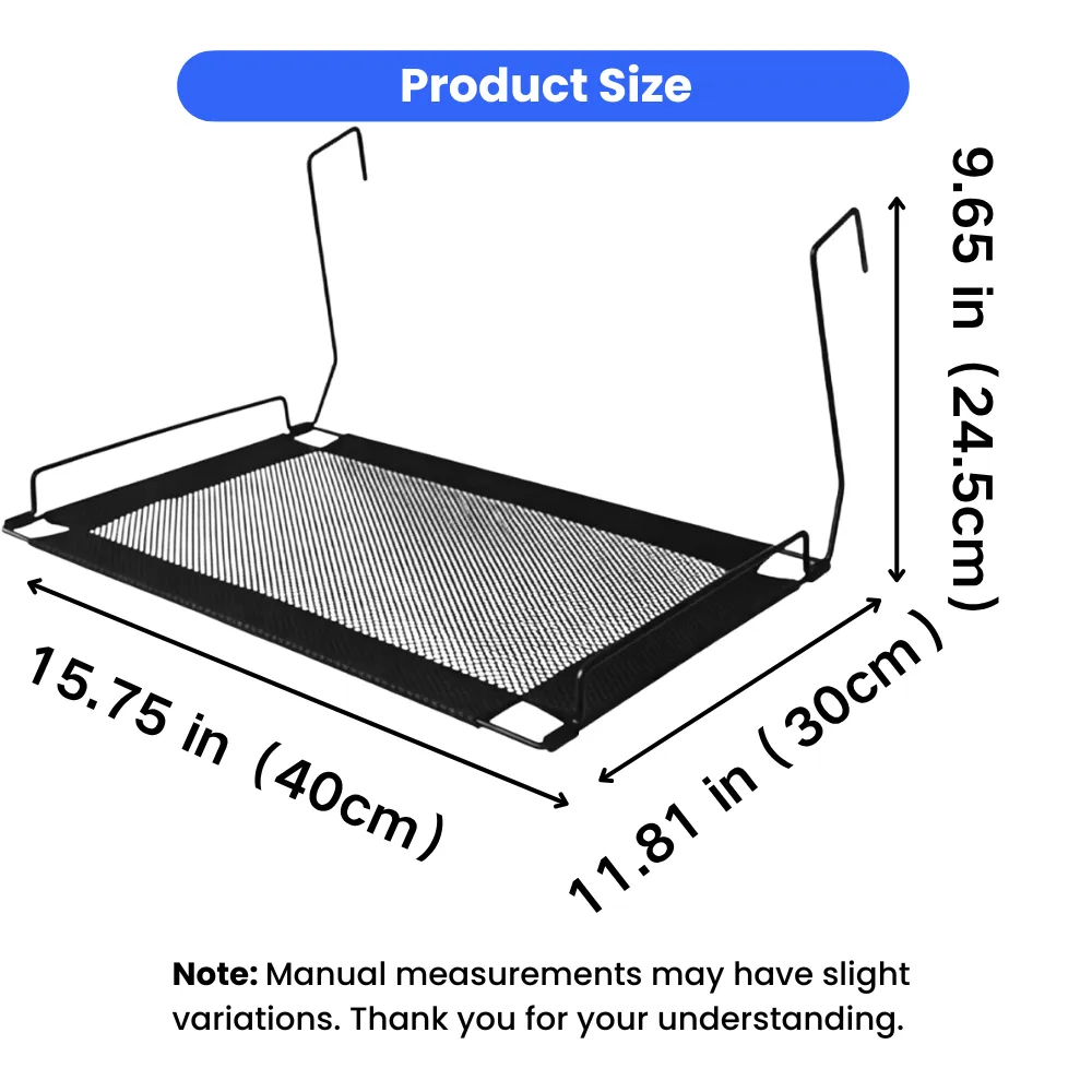Breathable mesh cat hammock size chart, 15.75 x 11.81 x 9.65 inch hanging cat bed for cages