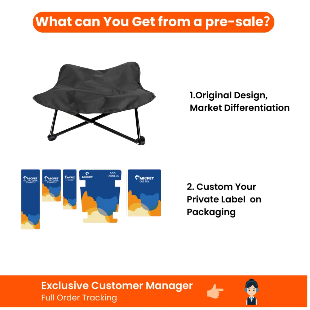 Wholesale elevated pet bed with custom packaging and private label options for pet retailers