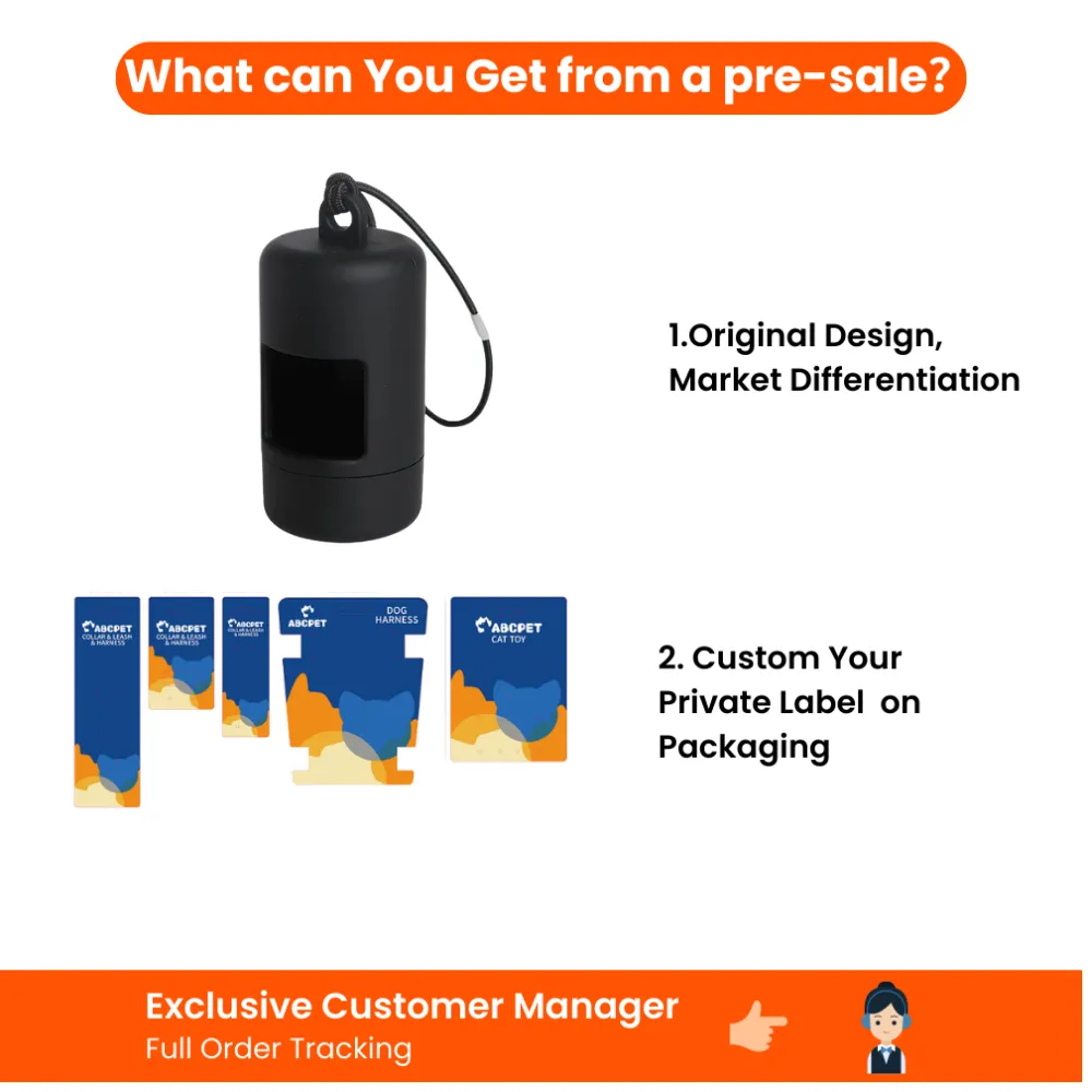 Custom private label portable poop bag holder with original design for pet businesses